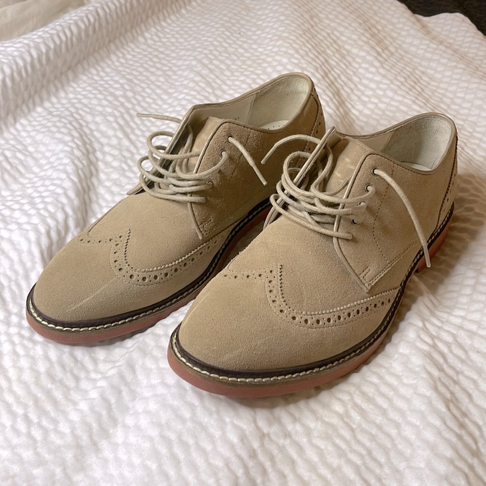 Coke Haan Nike Air tan suede oxfords